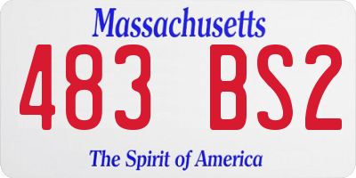 MA license plate 483BS2