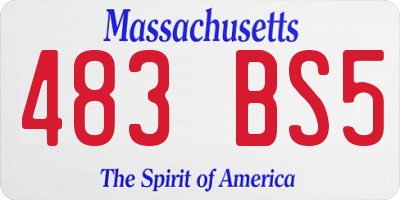 MA license plate 483BS5