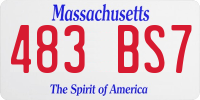 MA license plate 483BS7