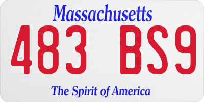 MA license plate 483BS9