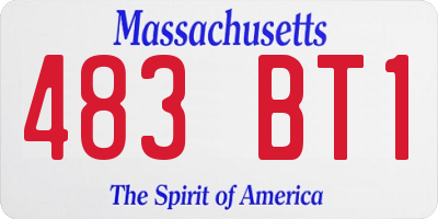 MA license plate 483BT1