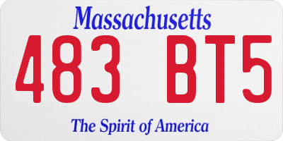 MA license plate 483BT5