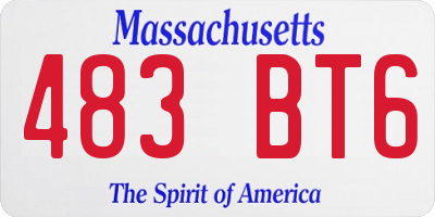 MA license plate 483BT6