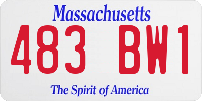 MA license plate 483BW1