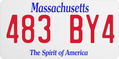 MA license plate 483BY4