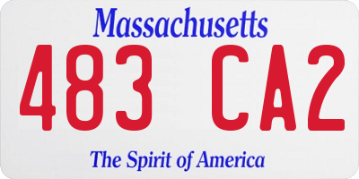 MA license plate 483CA2