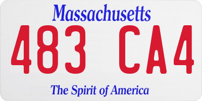 MA license plate 483CA4