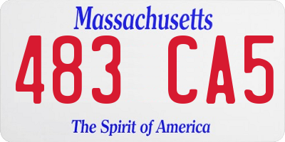 MA license plate 483CA5