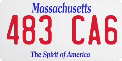 MA license plate 483CA6