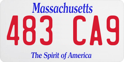 MA license plate 483CA9
