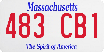 MA license plate 483CB1