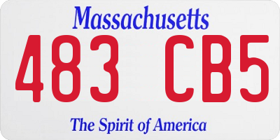 MA license plate 483CB5