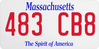 MA license plate 483CB8