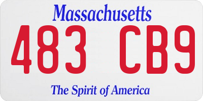 MA license plate 483CB9