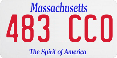 MA license plate 483CC0