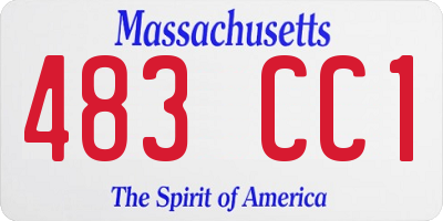 MA license plate 483CC1