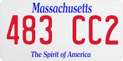 MA license plate 483CC2