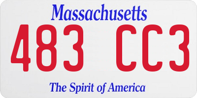MA license plate 483CC3