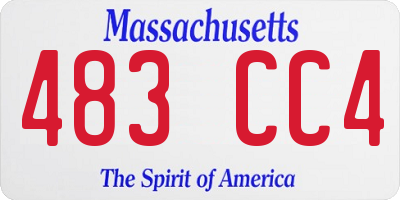 MA license plate 483CC4