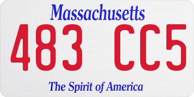 MA license plate 483CC5