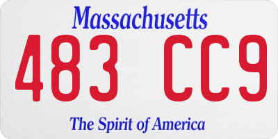 MA license plate 483CC9