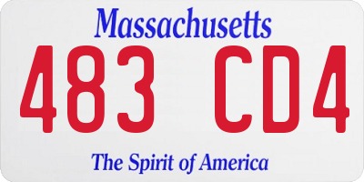 MA license plate 483CD4