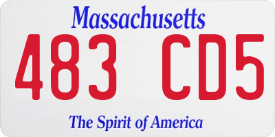 MA license plate 483CD5
