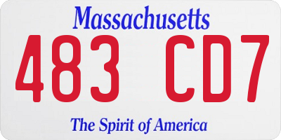 MA license plate 483CD7