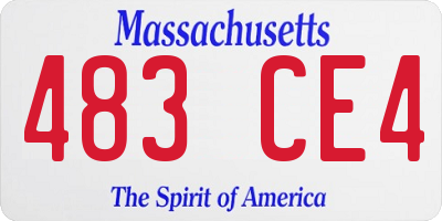 MA license plate 483CE4