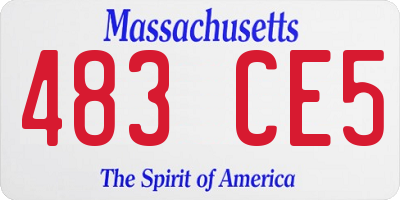 MA license plate 483CE5