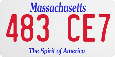 MA license plate 483CE7
