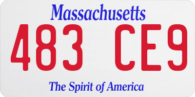 MA license plate 483CE9