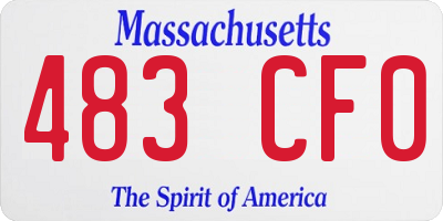 MA license plate 483CF0