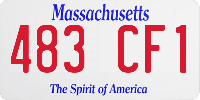 MA license plate 483CF1