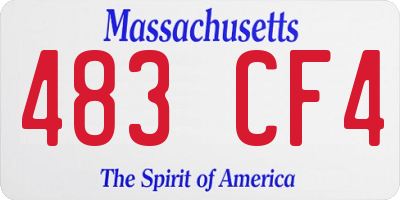 MA license plate 483CF4