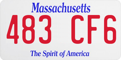MA license plate 483CF6