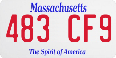 MA license plate 483CF9