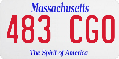 MA license plate 483CG0