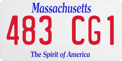 MA license plate 483CG1