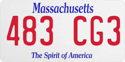 MA license plate 483CG3