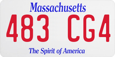 MA license plate 483CG4