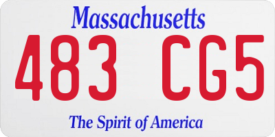 MA license plate 483CG5