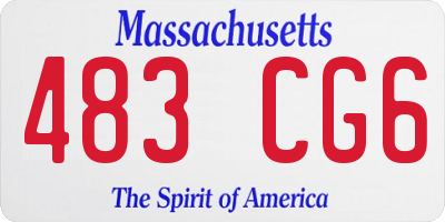 MA license plate 483CG6