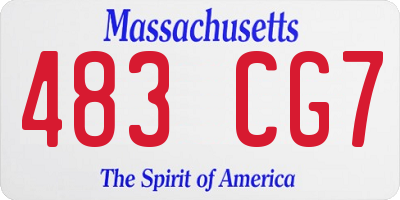 MA license plate 483CG7