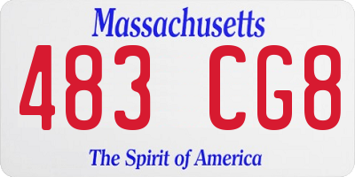 MA license plate 483CG8