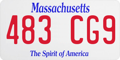 MA license plate 483CG9