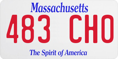 MA license plate 483CH0
