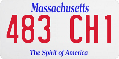 MA license plate 483CH1