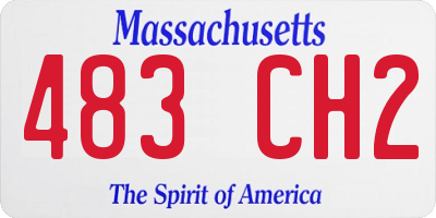 MA license plate 483CH2