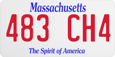 MA license plate 483CH4
